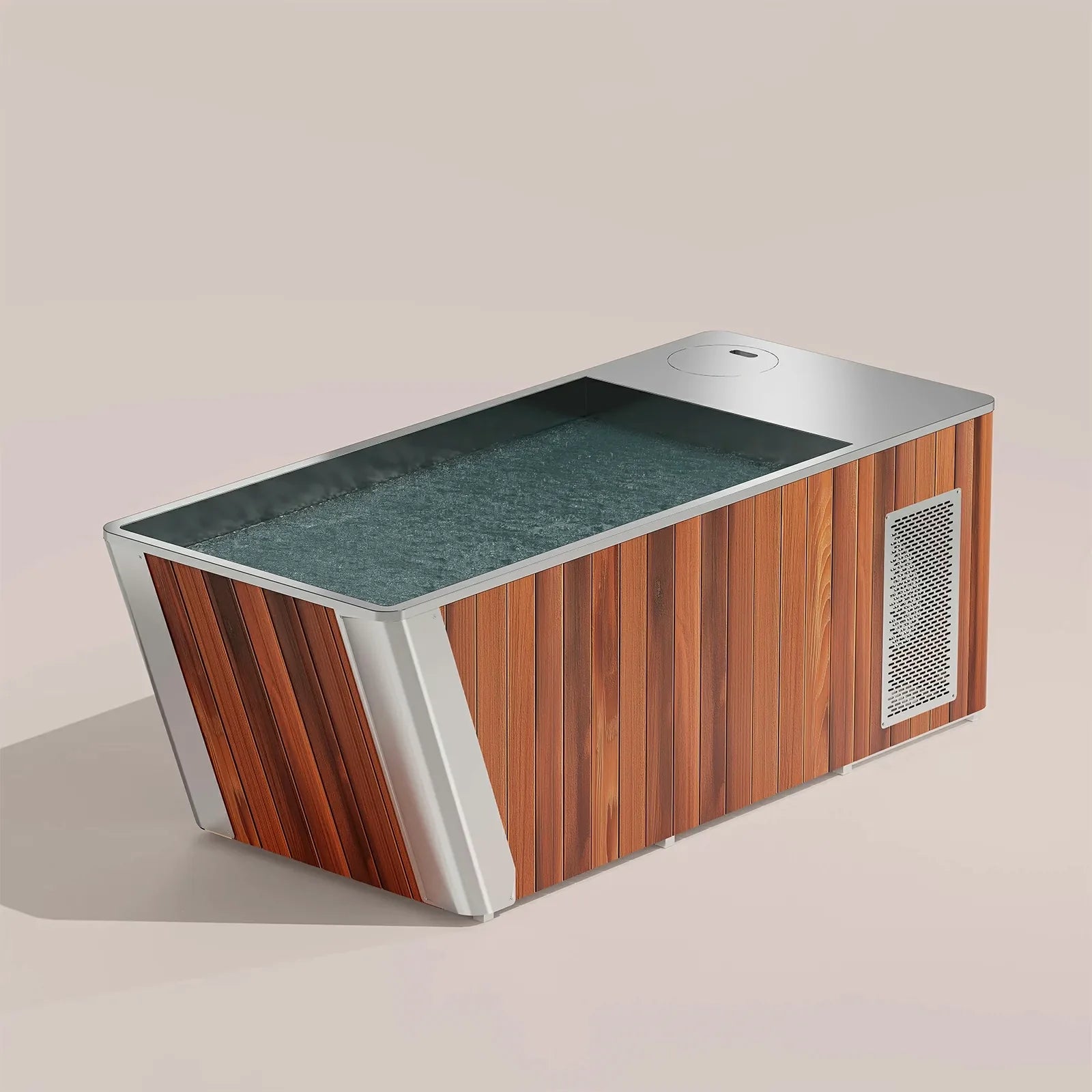 Peakspan Solstice red cedar all-in-one cold plunge